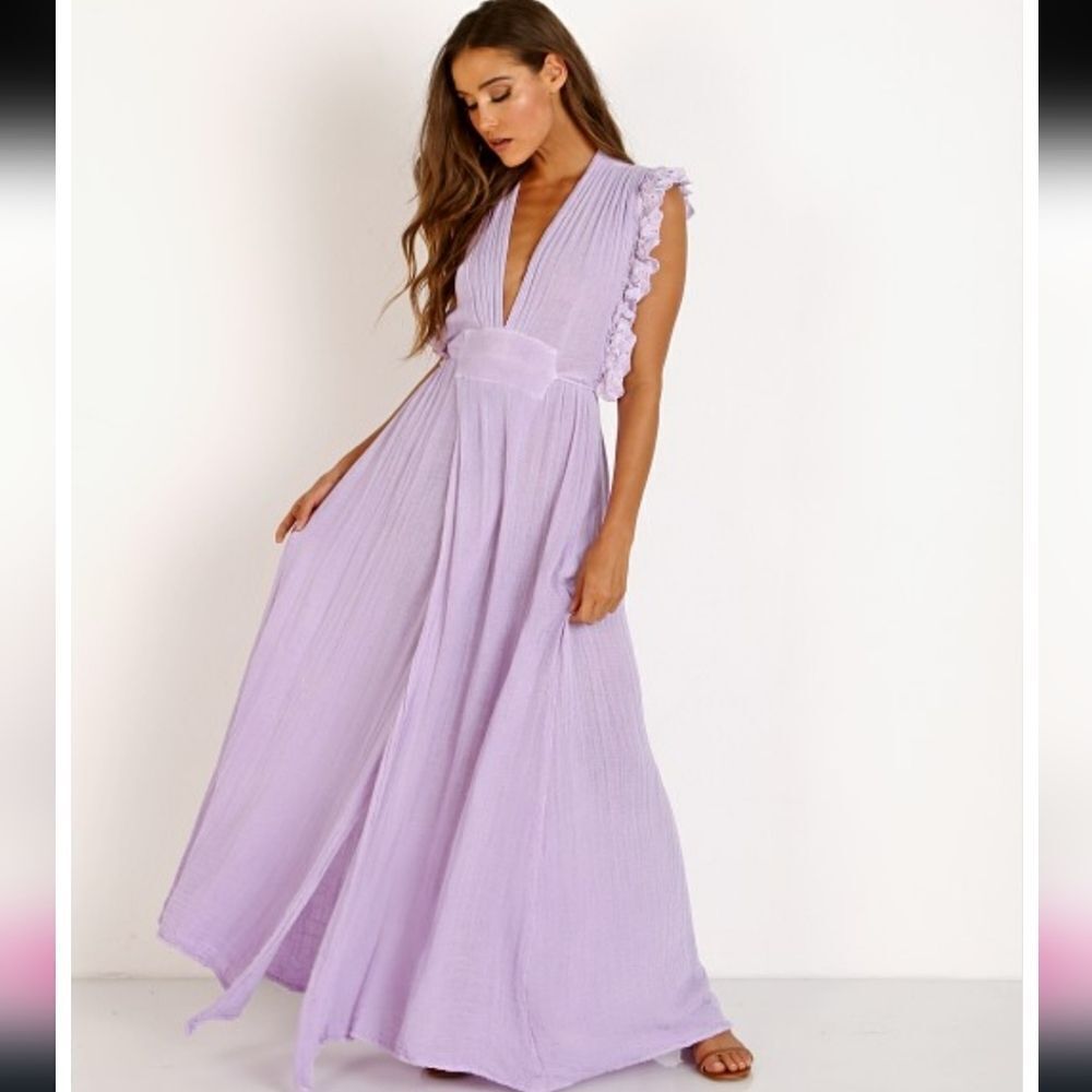 Jen's Pirate Booty Nwt Wynwood Maxi Dress Lilac Size S